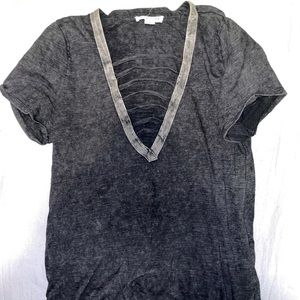 Cool cut out neck tee